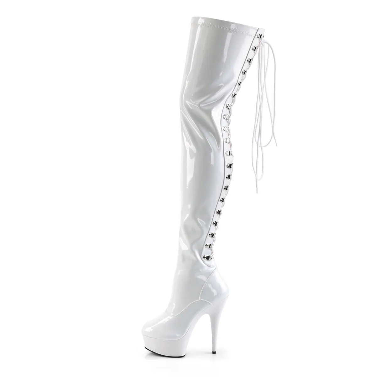 DELIGHT-3063 Pleaser White Sexy Platform Shoes (Pole Dancing Heels)