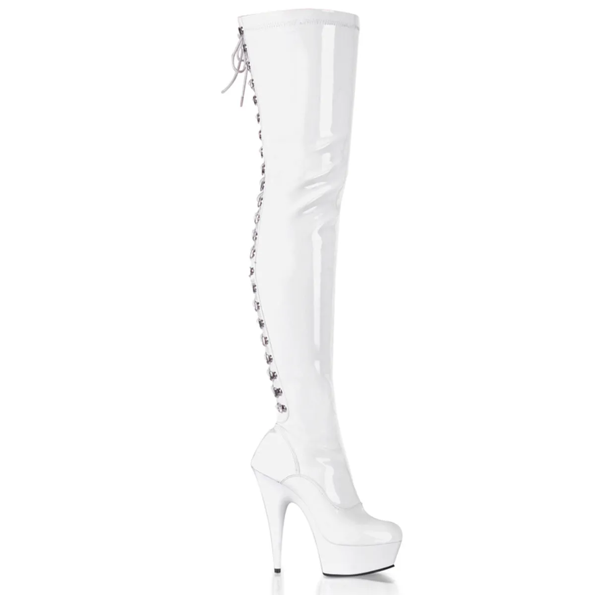 DELIGHT-3063 Pleaser White Sexy Platform Shoes (Pole Dancing Heels)
