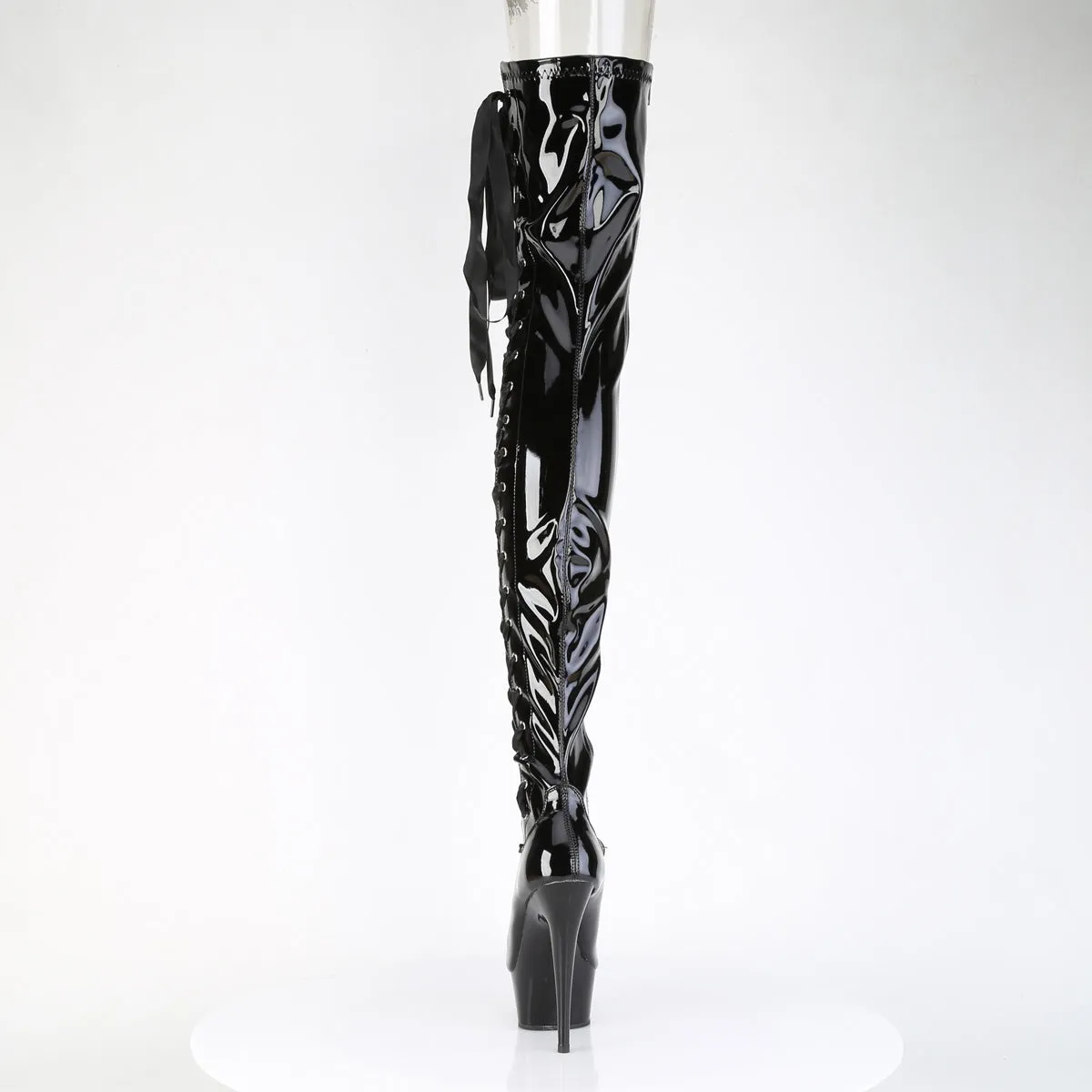 DELIGHT-4050 Pleaser Black Patent Sexy Platform Shoes (Pole Dancing Heels)