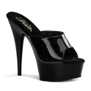 DELIGHT-601 Pleaser Black Patent Sexy Platform Shoes (Pole Dancing Heels)