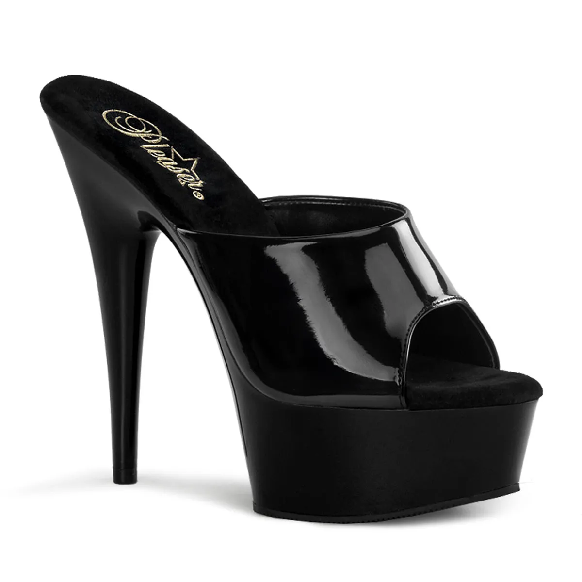 DELIGHT-601 Pleaser Black Patent Sexy Platform Shoes (Pole Dancing Heels)