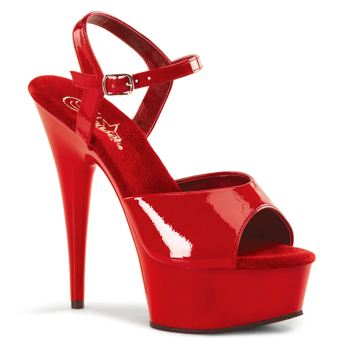 DELIGHT-609 Pleaser Red Patent Sexy Platform Shoes (Pole Dancing Heels)