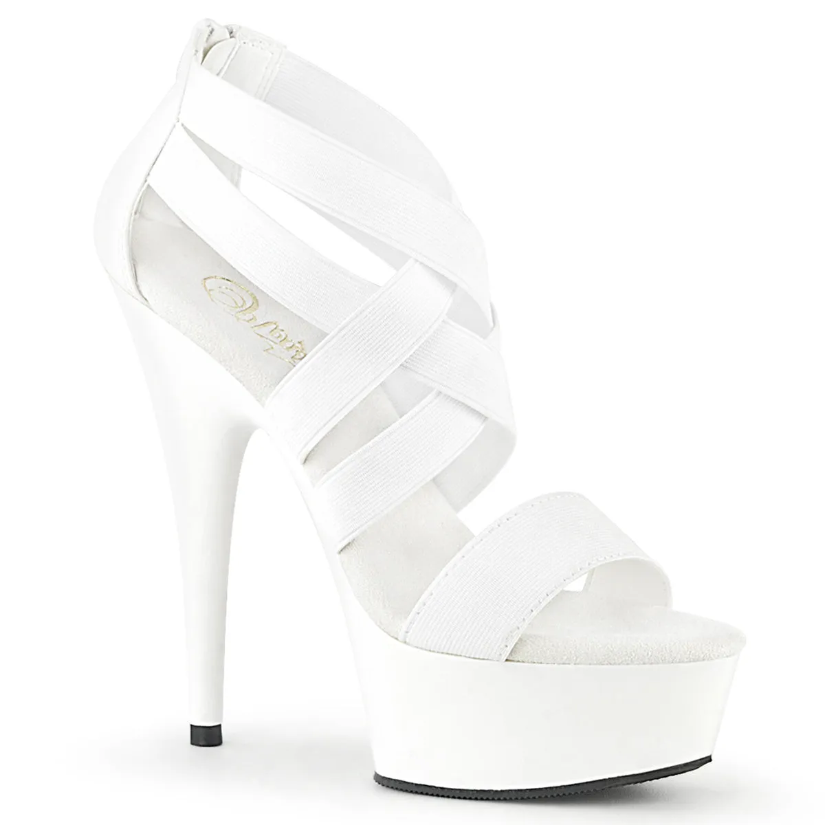 DELIGHT-669 Pleaser UV White Sexy Platform Shoes (Pole Dancing Heels)