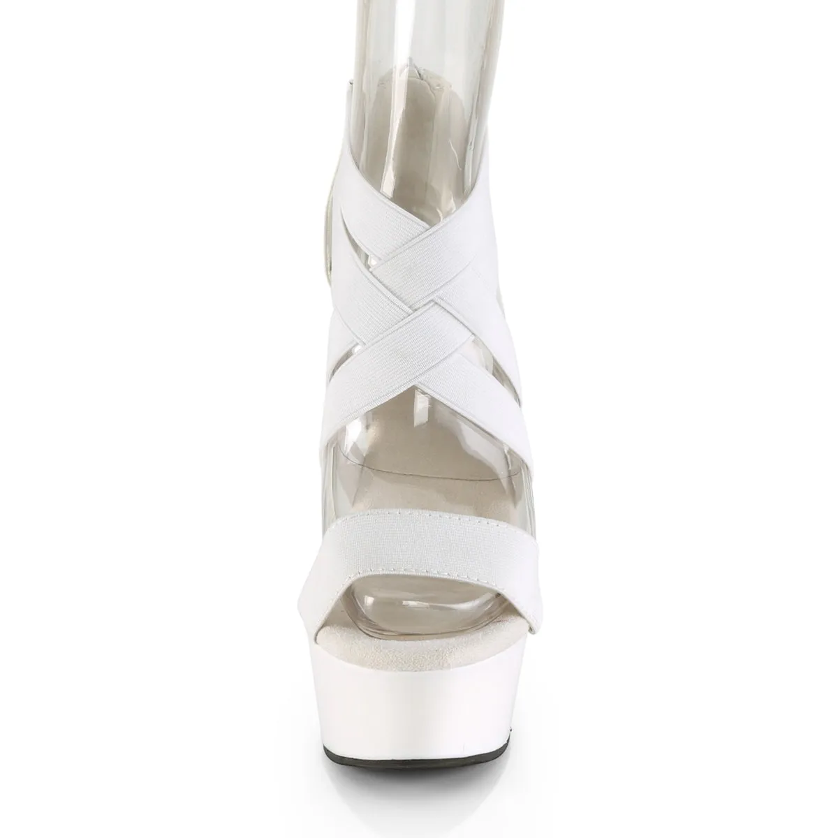DELIGHT-669 Pleaser UV White Sexy Platform Shoes (Pole Dancing Heels)