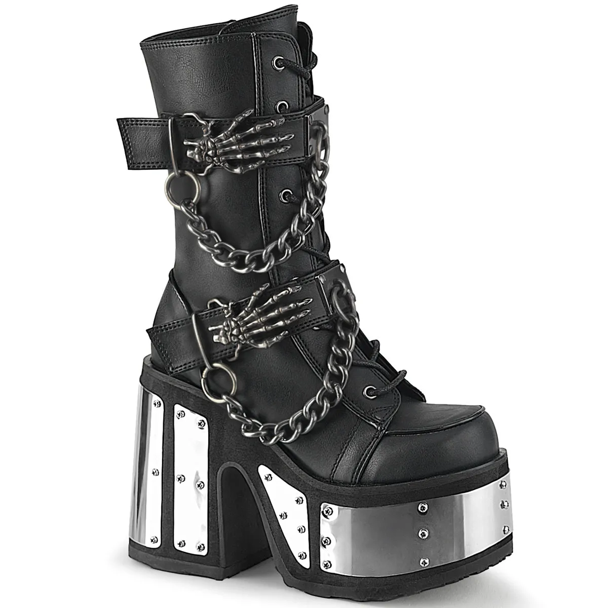Demonia Camel-120 Platform Lace-Up Ankle Boot