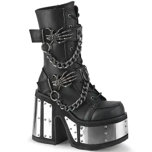 Demonia Camel-120 Platform Lace-Up Ankle Boot