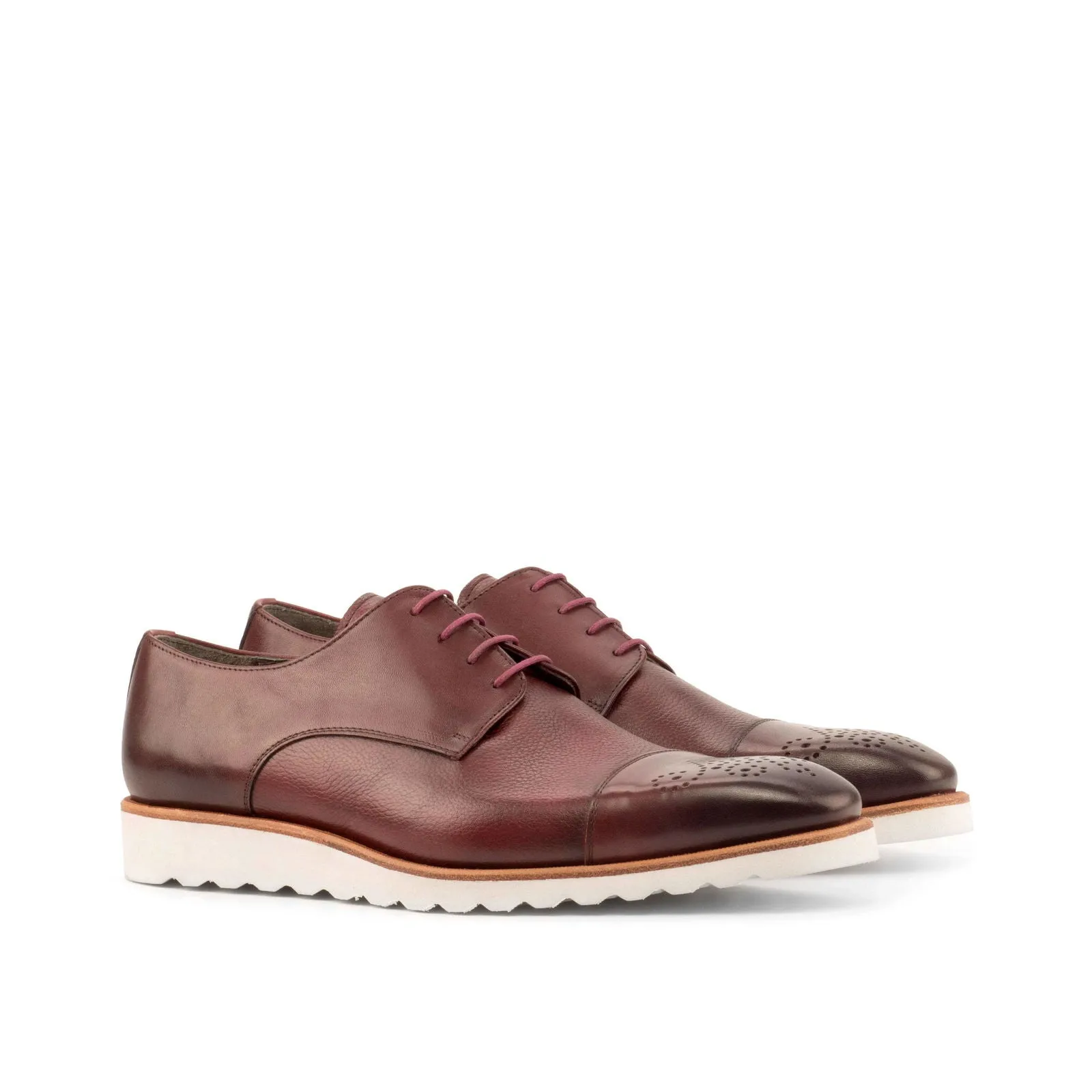 Derby-Painted Full Grain, Painted Calf, Burgundy