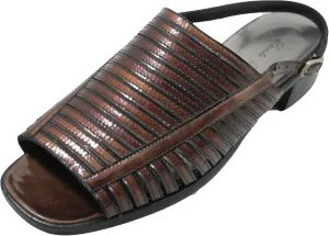 Designer 3713 Women's Italian Leather Open Toe Back Strap Sandal