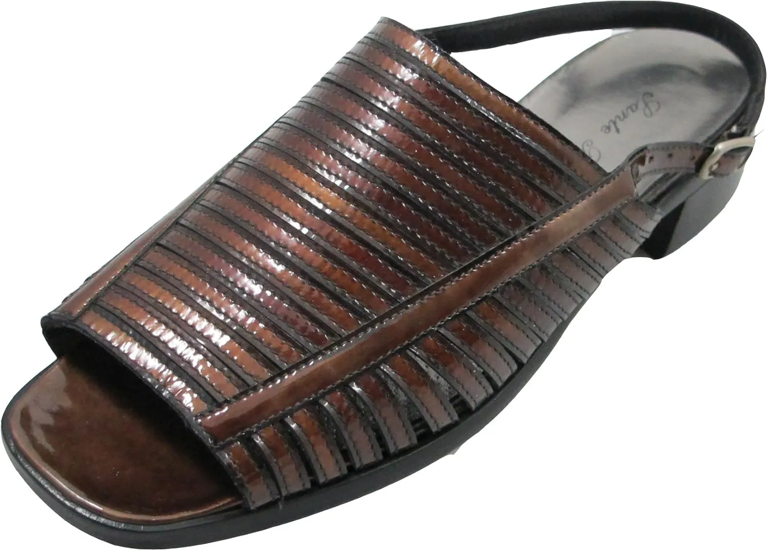 Designer 3713 Women's Italian Leather Open Toe Back Strap Sandal