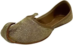 Designer Ethnic Punjabi Mojari Juttis for Boys, Little, Big Kid, Shoes for Boys (Toddler) Sherwani Shoes Designer Kurta Shoes Loafer Shoes Dress Shoes Gold