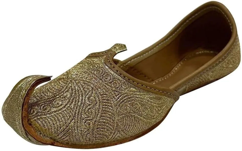 Designer Ethnic Punjabi Mojari Juttis for Boys, Little, Big Kid, Shoes for Boys (Toddler) Sherwani Shoes Designer Kurta Shoes Loafer Shoes Dress Shoes Gold