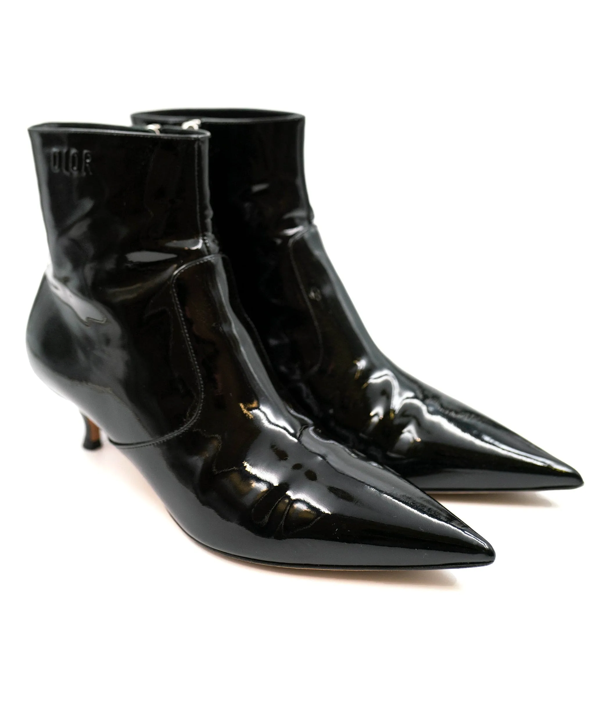 Dior Beat Patent Calfskin Black Boots Size 37.5 CW6476