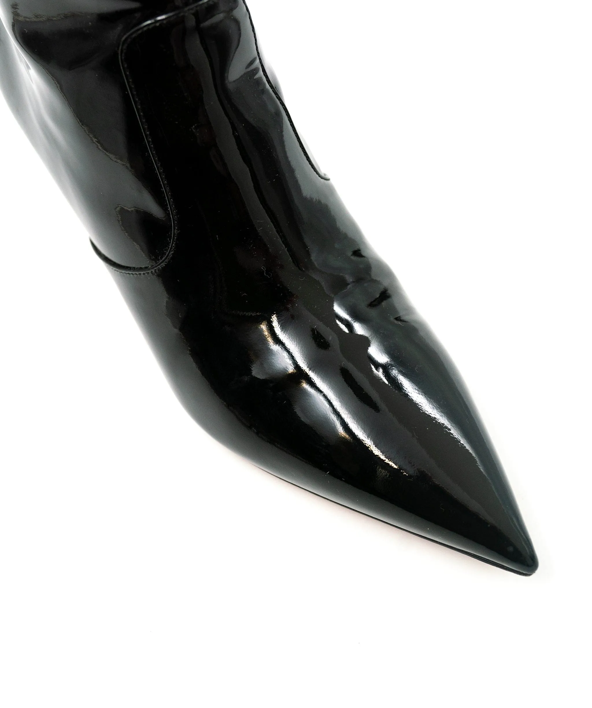 Dior Beat Patent Calfskin Black Boots Size 37.5 CW6476