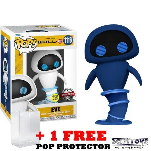 Disney : Wall-E - Eve Flying Glow in the Dark #1116 Pop Vinyl Figure Funko Exclusive