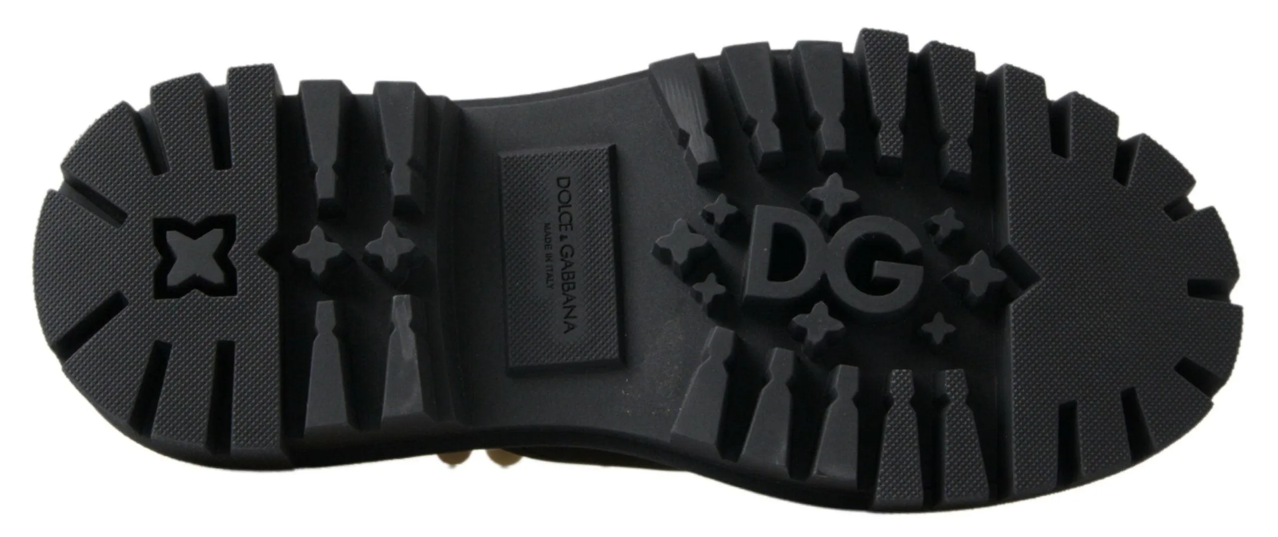 Dolce & Gabbana Black Leather Faux Pearl Studded Shoes