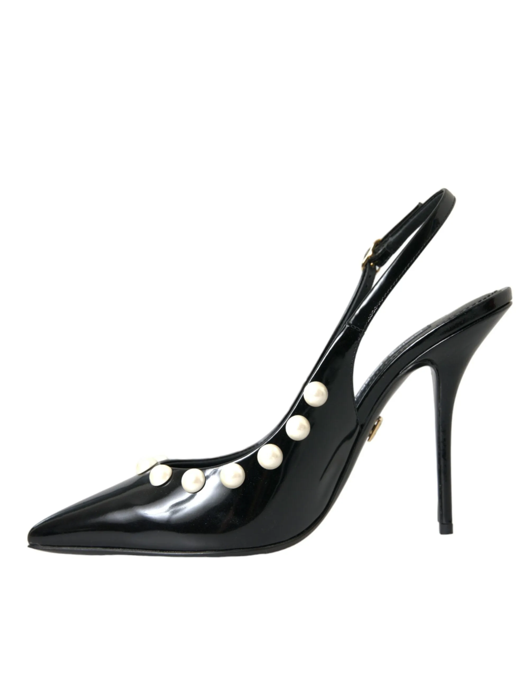 Dolce & Gabbana Slingback Pumps In Black Leather