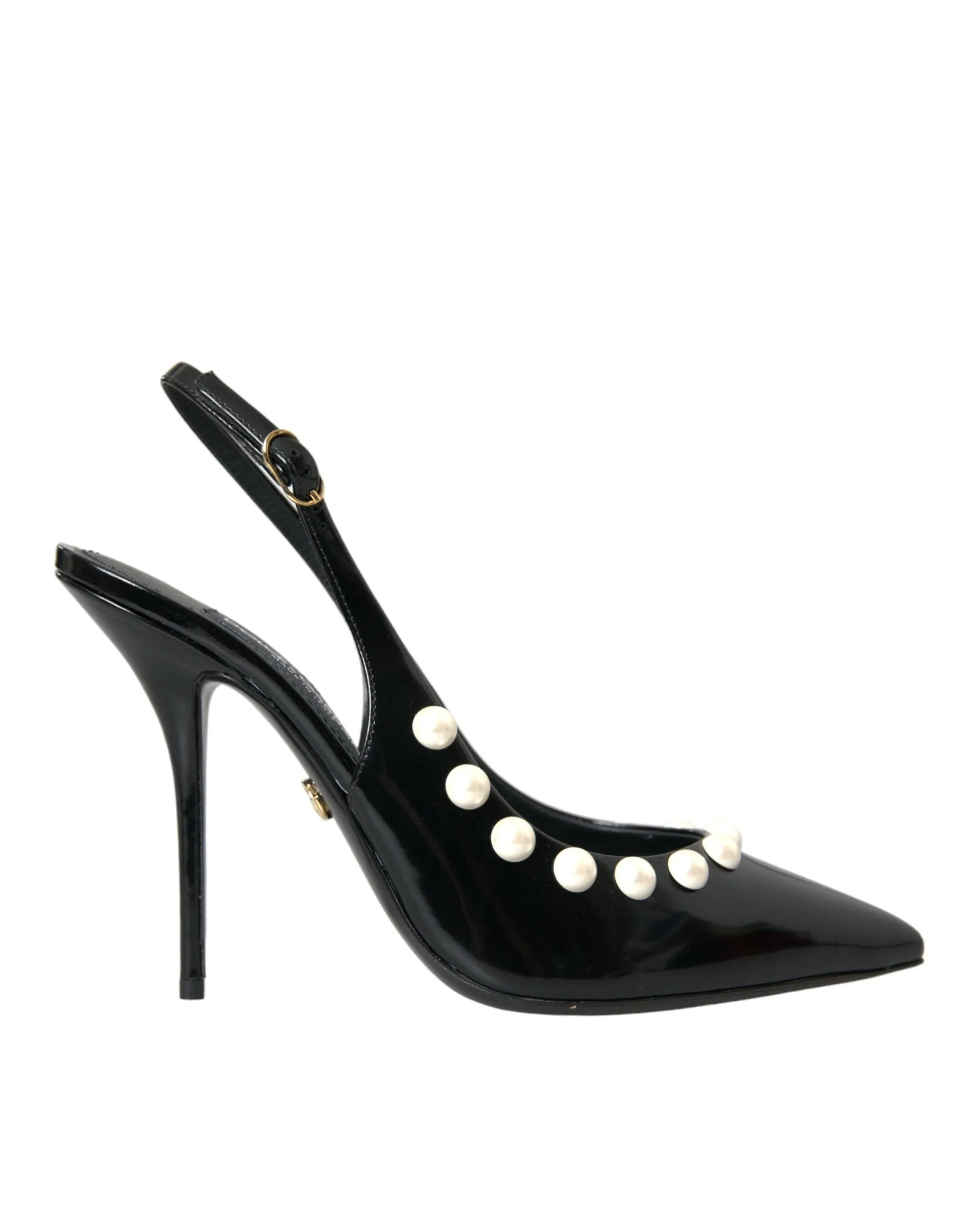 Dolce & Gabbana Slingback Pumps In Black Leather