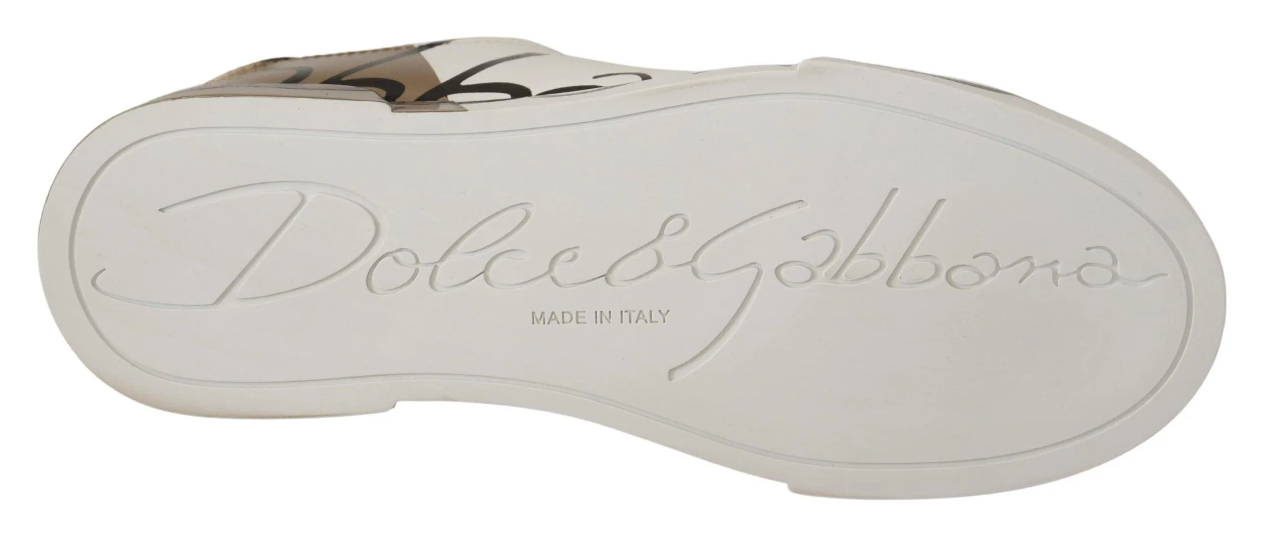 Dolce & Gabbana White Gold Lace Up Low Top Sneakers Shoes