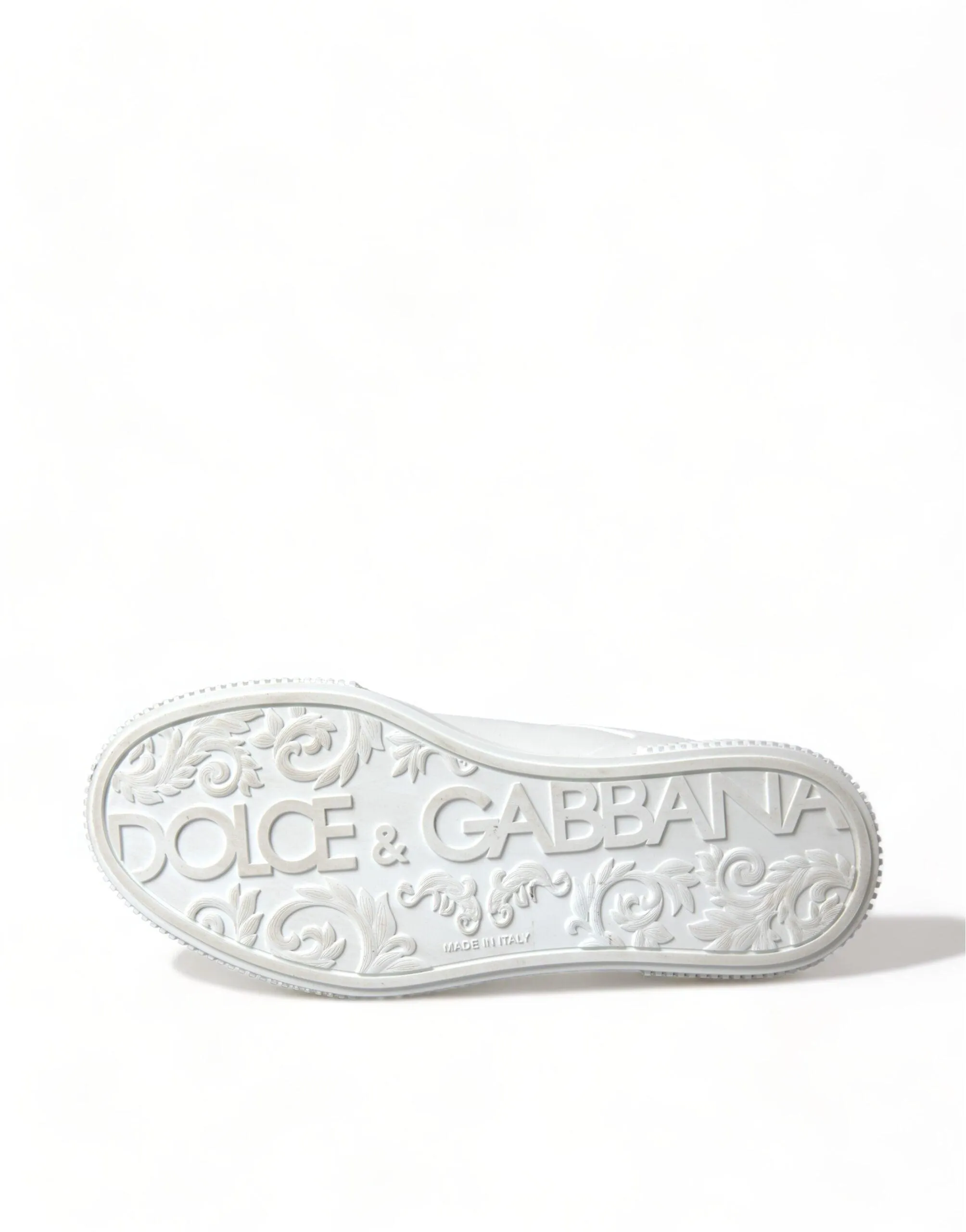Dolce & Gabbana White Leather Miami Logo Womens Sneakers Shoes