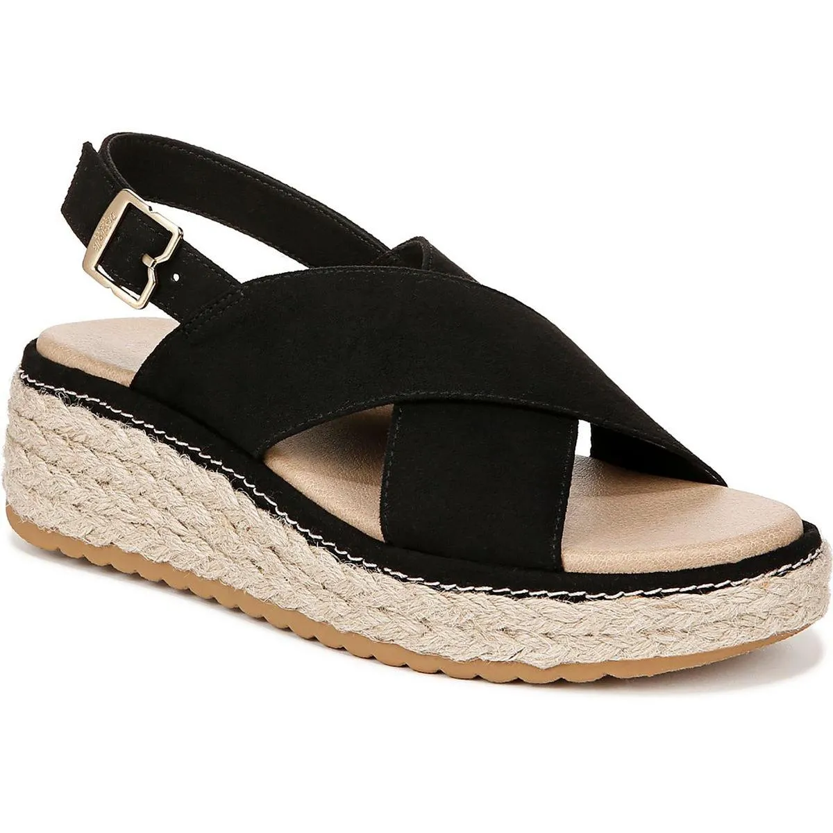 Dr. Scholl's Shoes Womens Ember Woven Platform Slingback Sandals