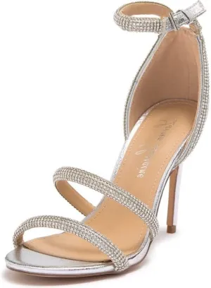 Dria Rhinestone Open Toe Formal Ankle Strap Stiletto Prom Sandal