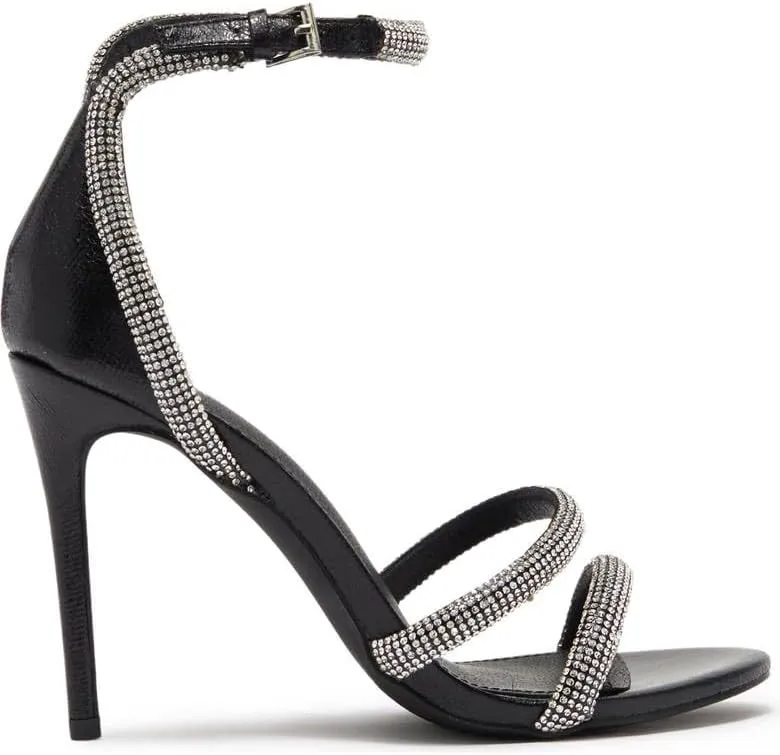 Dria Rhinestone Open Toe Formal Ankle Strap Stiletto Prom Sandal