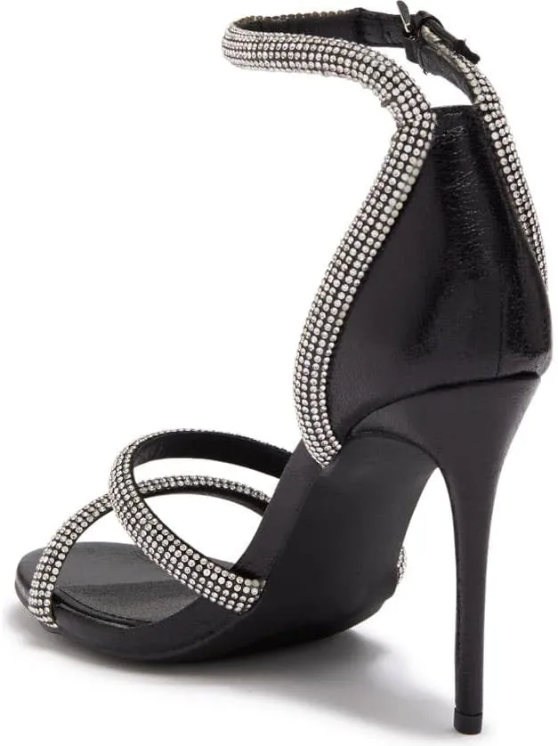 Dria Rhinestone Open Toe Formal Ankle Strap Stiletto Prom Sandal