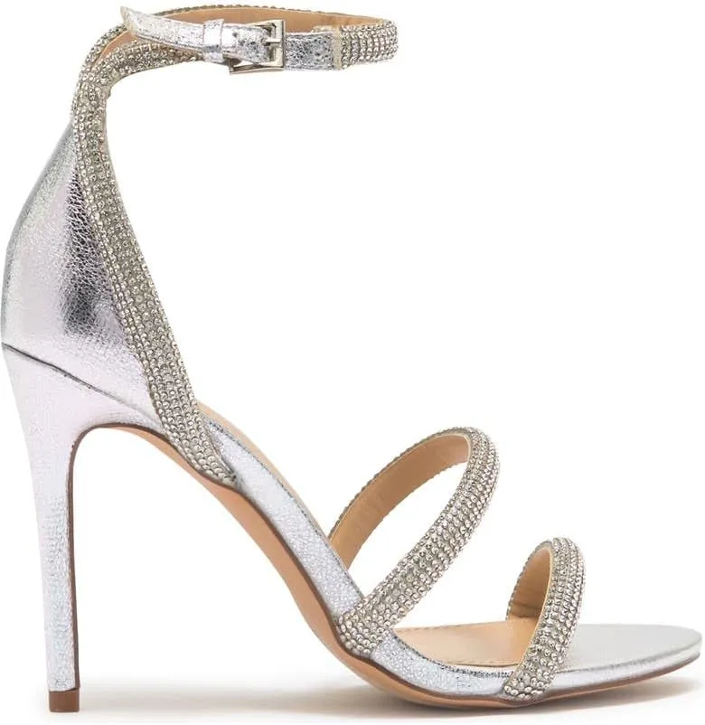 Dria Rhinestone Open Toe Formal Ankle Strap Stiletto Prom Sandal