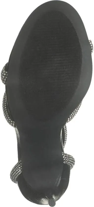 Dria Rhinestone Open Toe Formal Ankle Strap Stiletto Prom Sandal