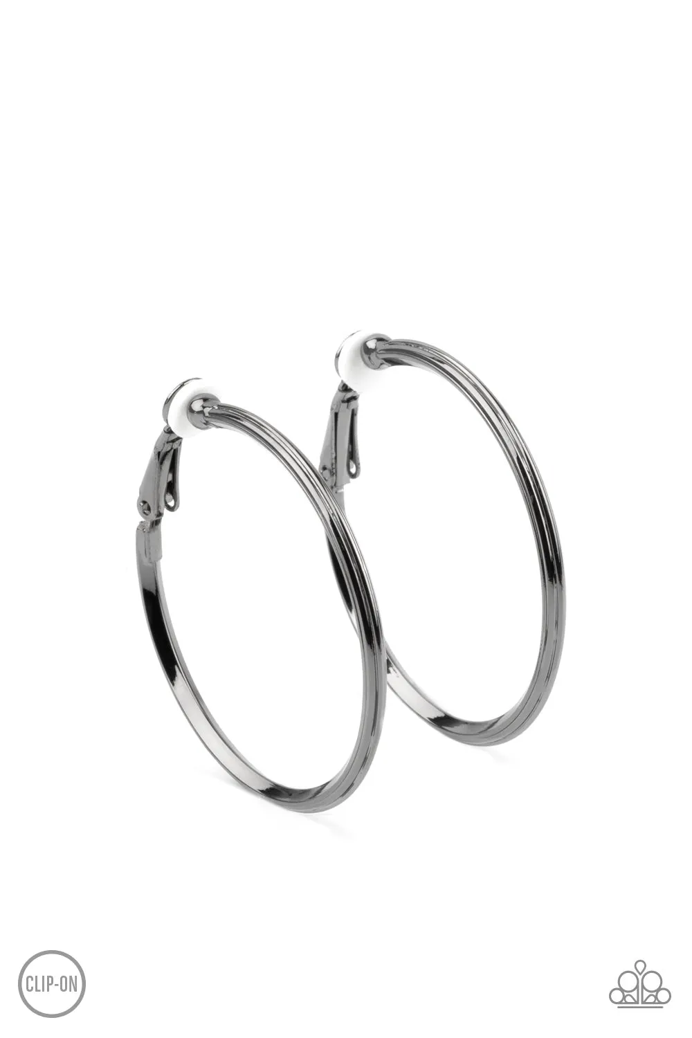 Earrings City Classic - Black Clip On D2