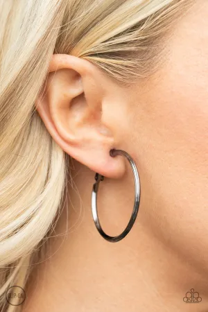 Earrings City Classic - Black Clip On D2