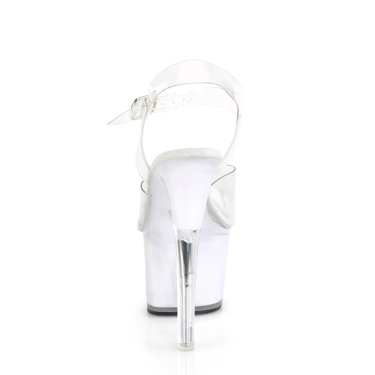 ECHOLITE-708 Pleaser Clear/White Glow Sexy Platform Shoes (Pole Dancing Heels)