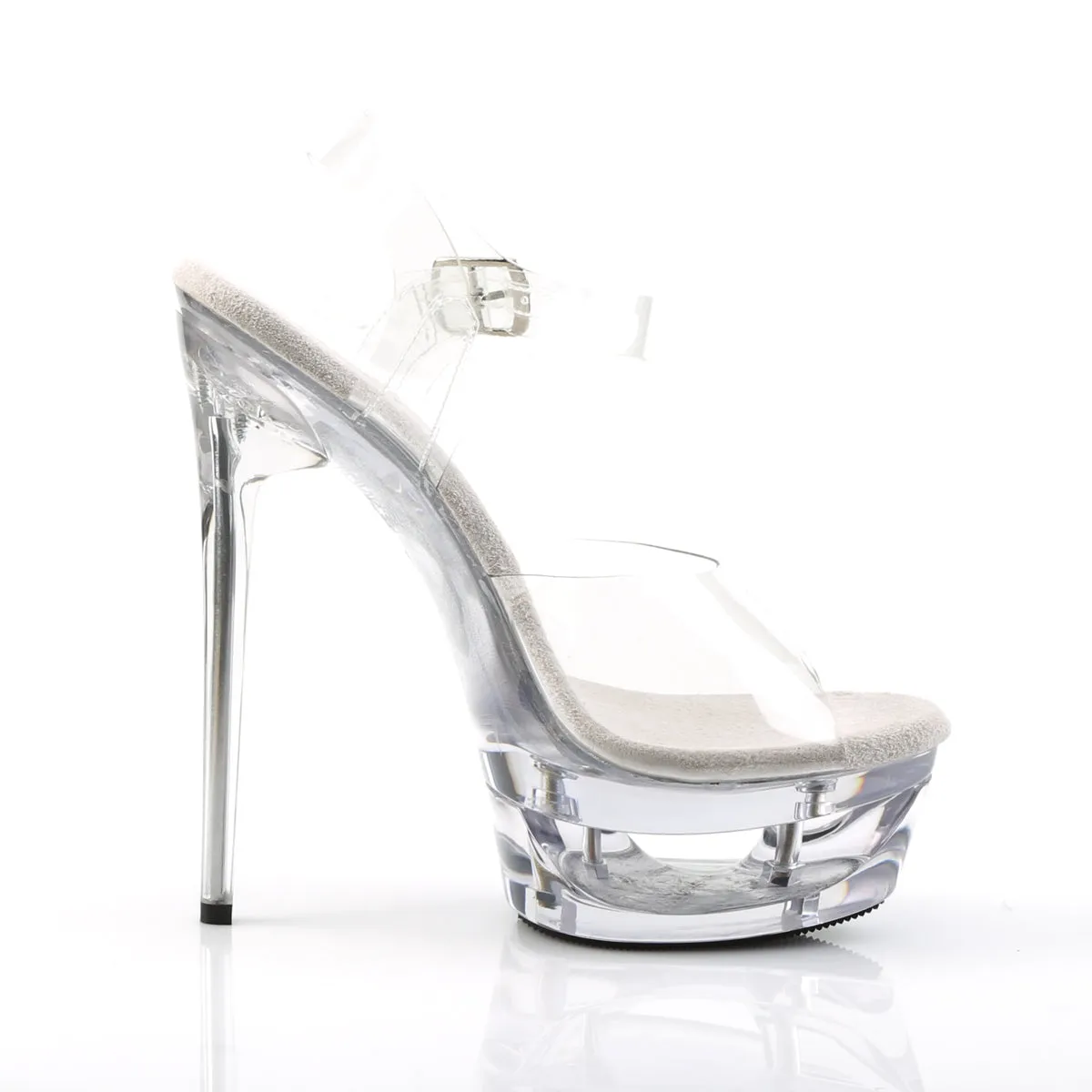 ECLIPSE-608 Pleaser Clear Sexy Platform Shoes (Pole Dancing Heels)