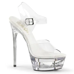 ECLIPSE-608 Pleaser Clear Sexy Platform Shoes (Pole Dancing Heels)