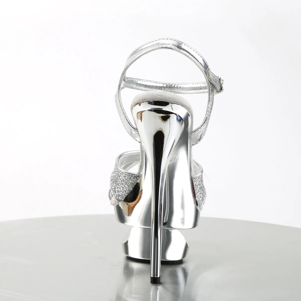 ECLIPSE-619G Pleaser Silver Sexy Platform Shoes (Pole Dancing Heels)
