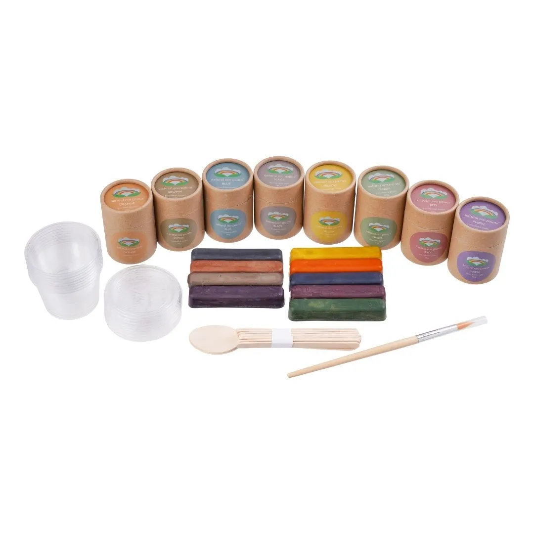 Eco Art & Craft - Eco Art Bundle: Eco Crayons Sticks And Natural Eco Paints