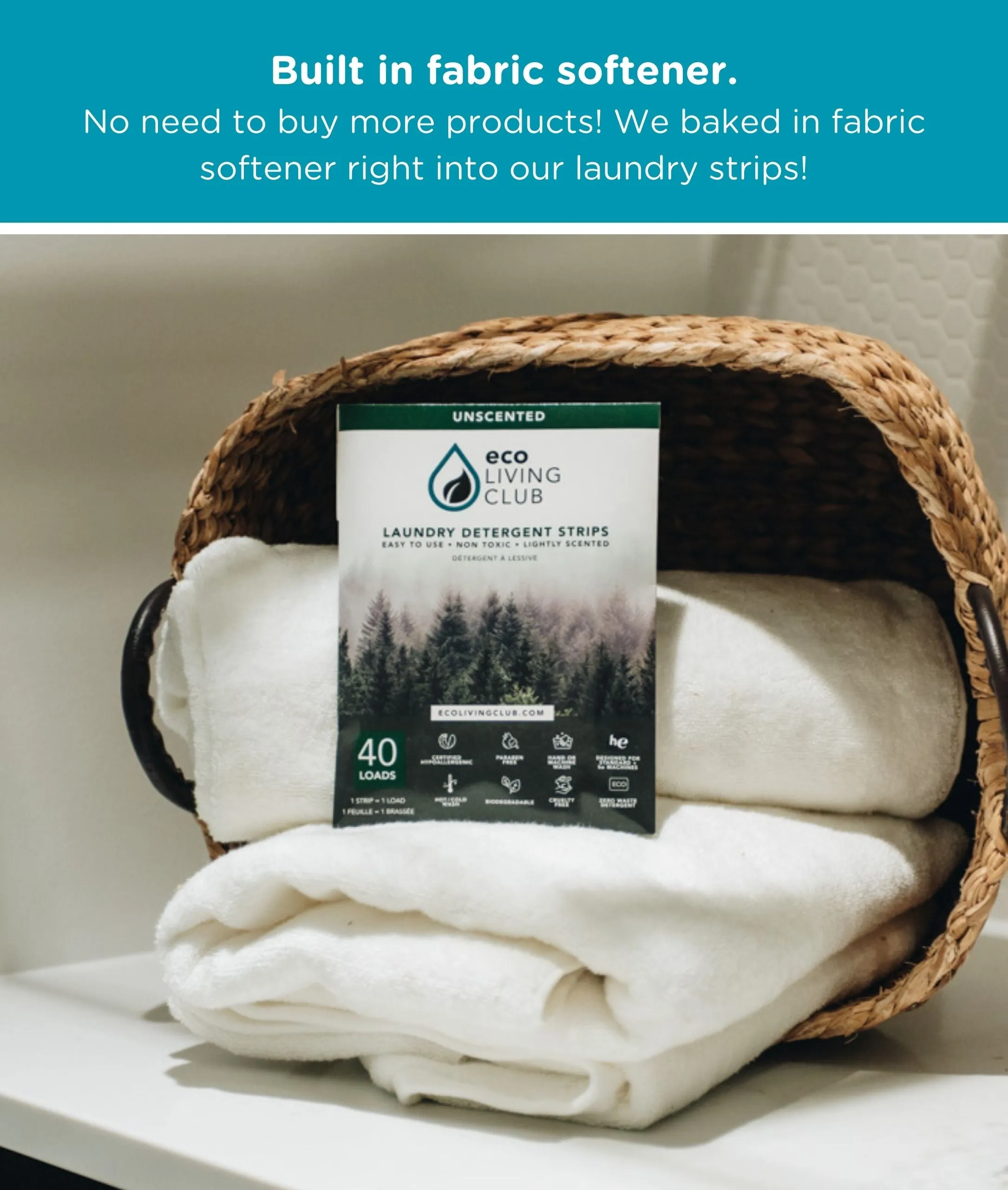 Eco Laundry Detergent Strips - Scented & Certified Hypoallergenic