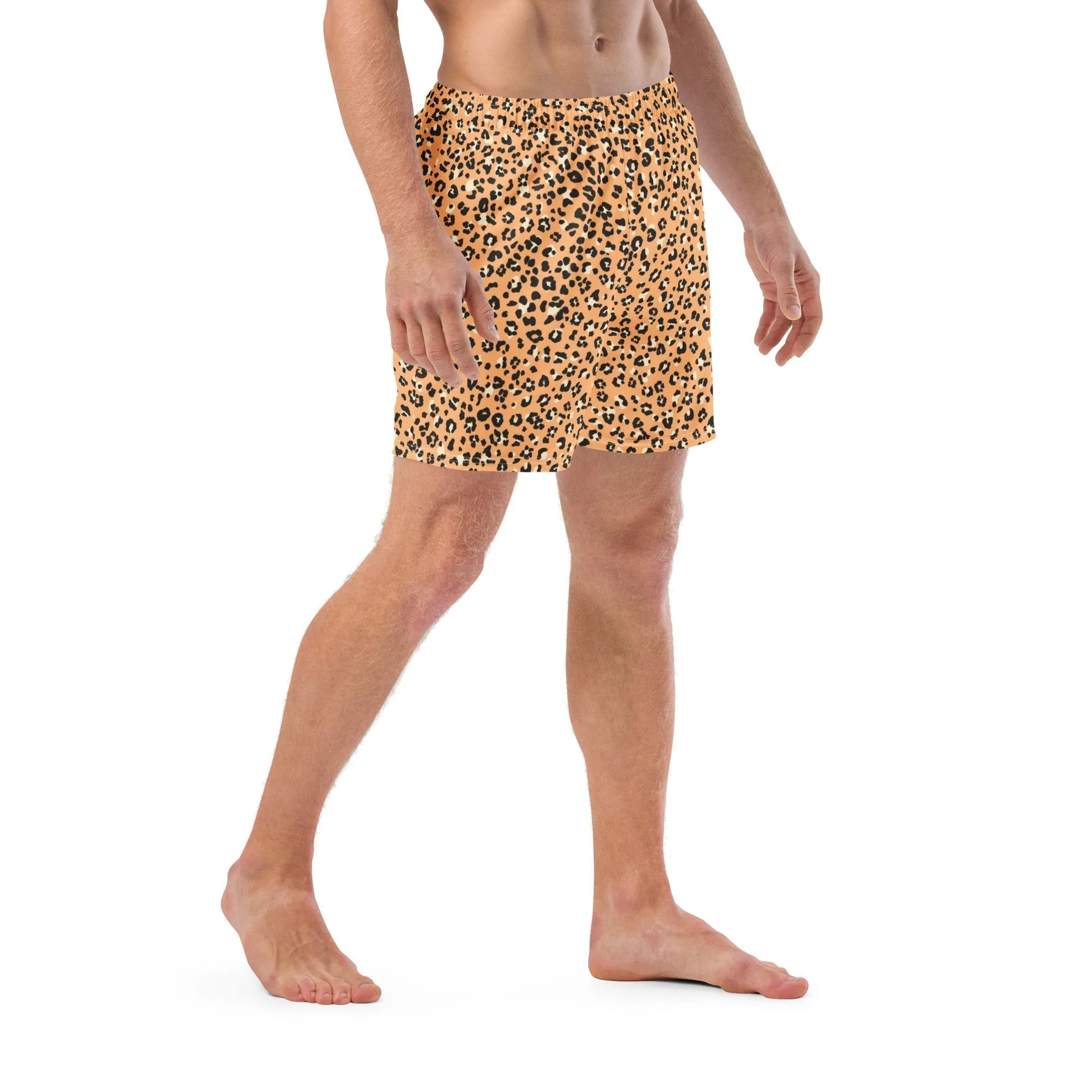 ECO MEN'S SWIM SHORTS | ORANGE LEOPARD