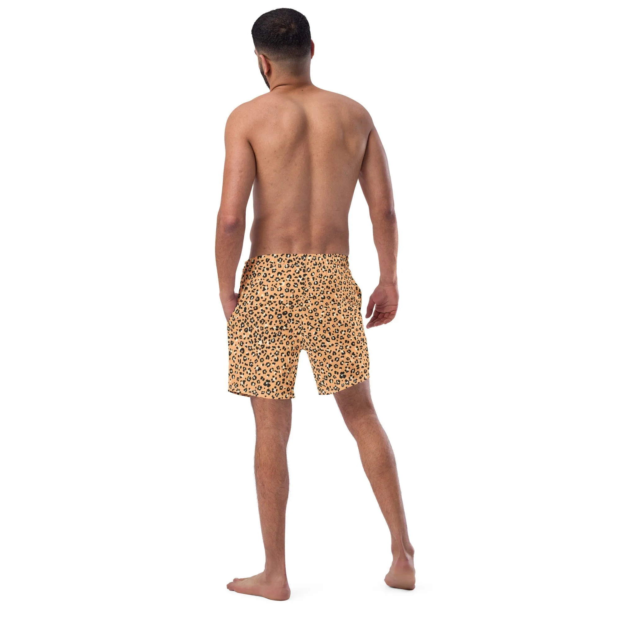 ECO MEN'S SWIM SHORTS | ORANGE LEOPARD