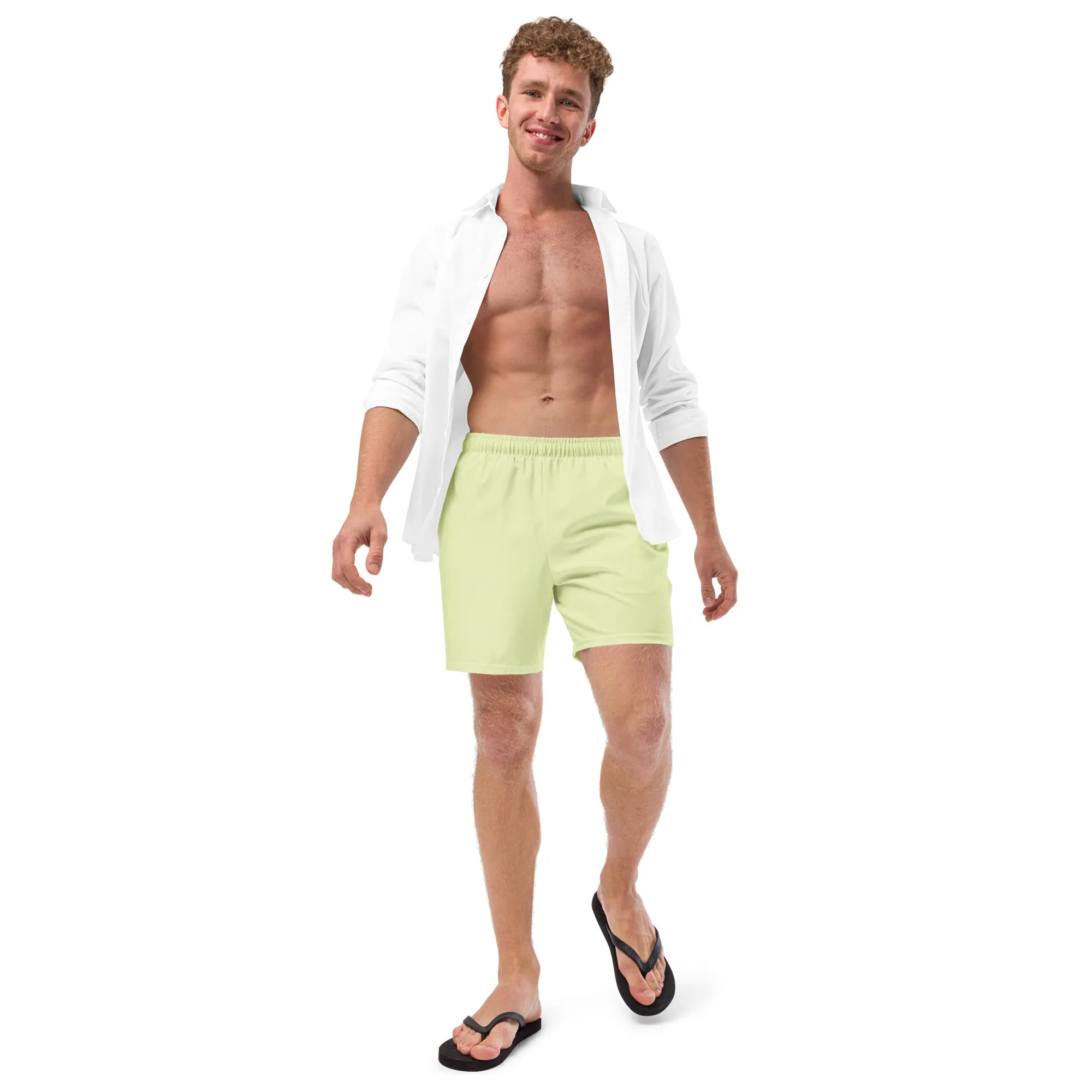 ECO MEN'S SWIM SHORTS | PASTEL LIME