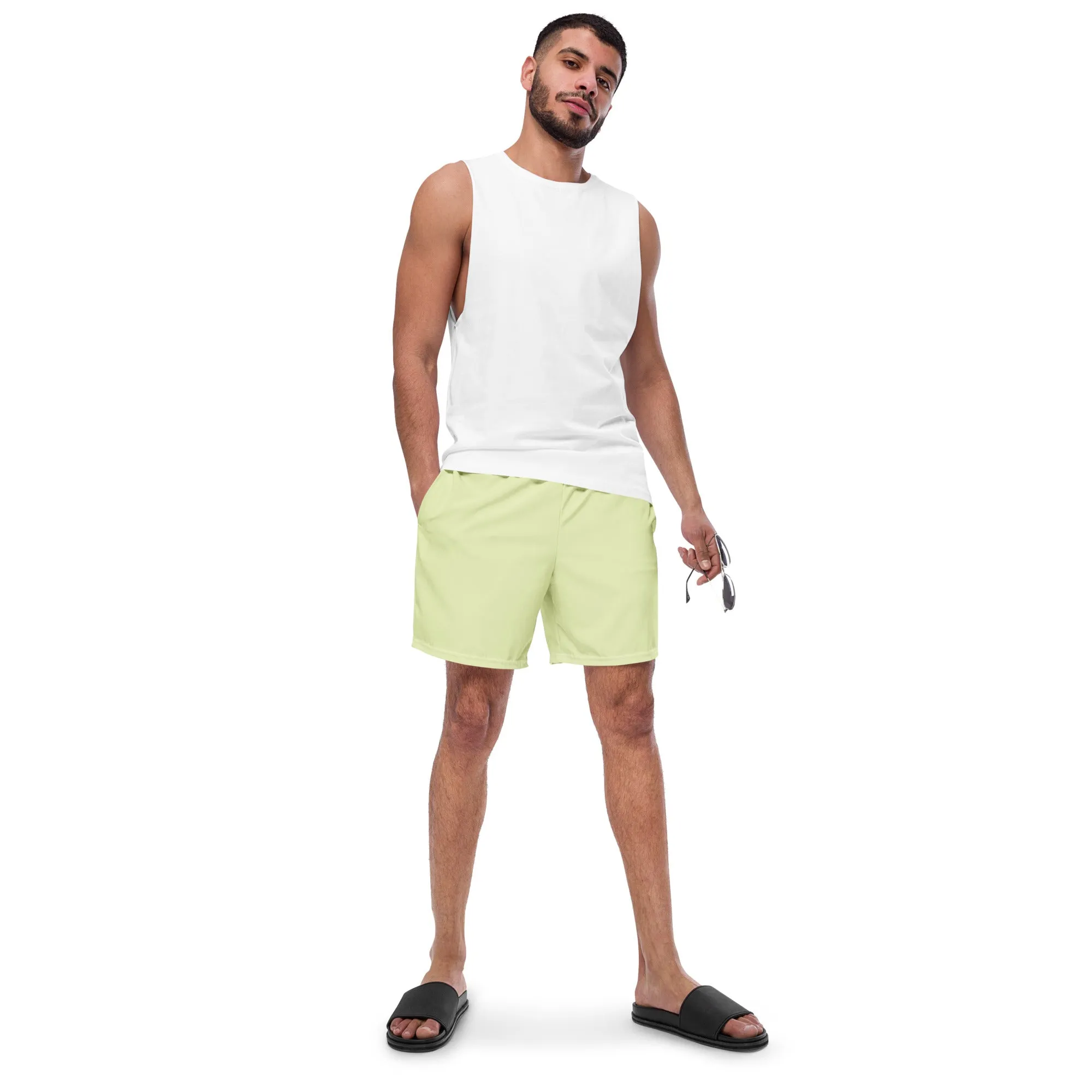ECO MEN'S SWIM SHORTS | PASTEL LIME
