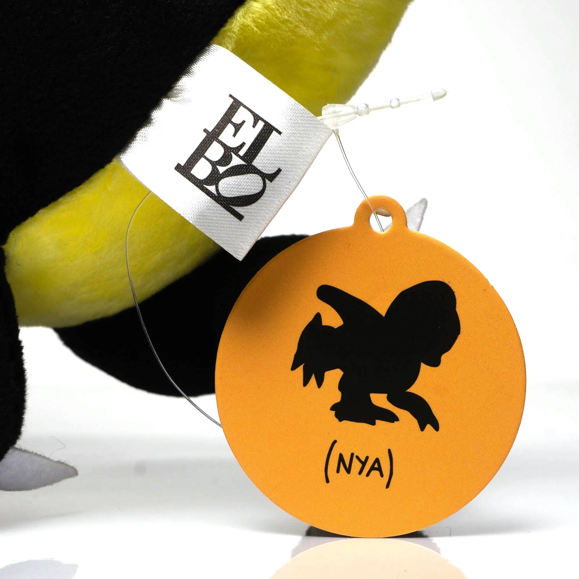 Elbo - Mini Plushie - Open Mouth Nya - Black Yellow