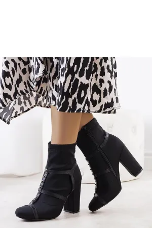 Elegant black ankle boots with a stiletto heel
