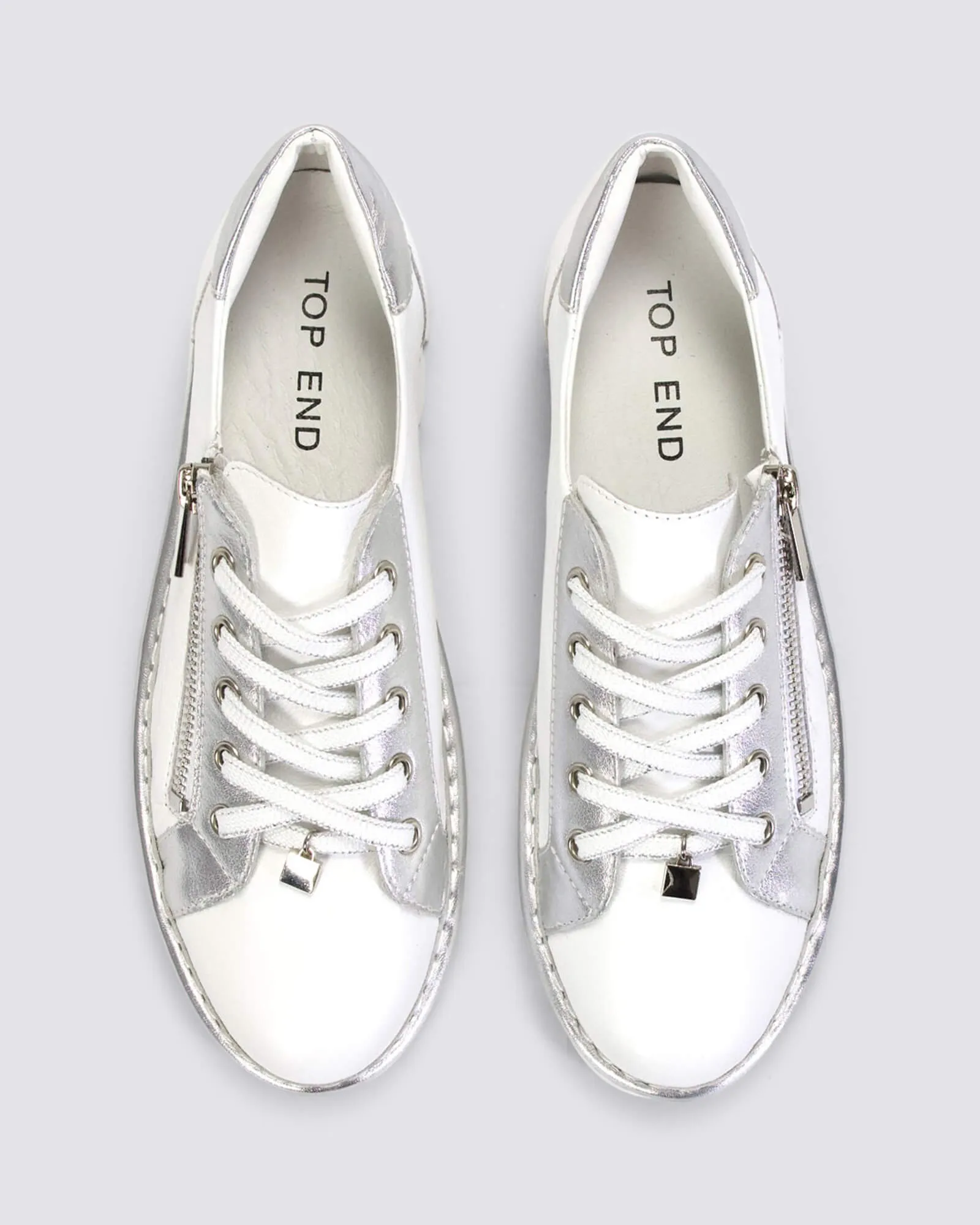 ELOS SNEAKERS WHITE/SILVER LEATHER