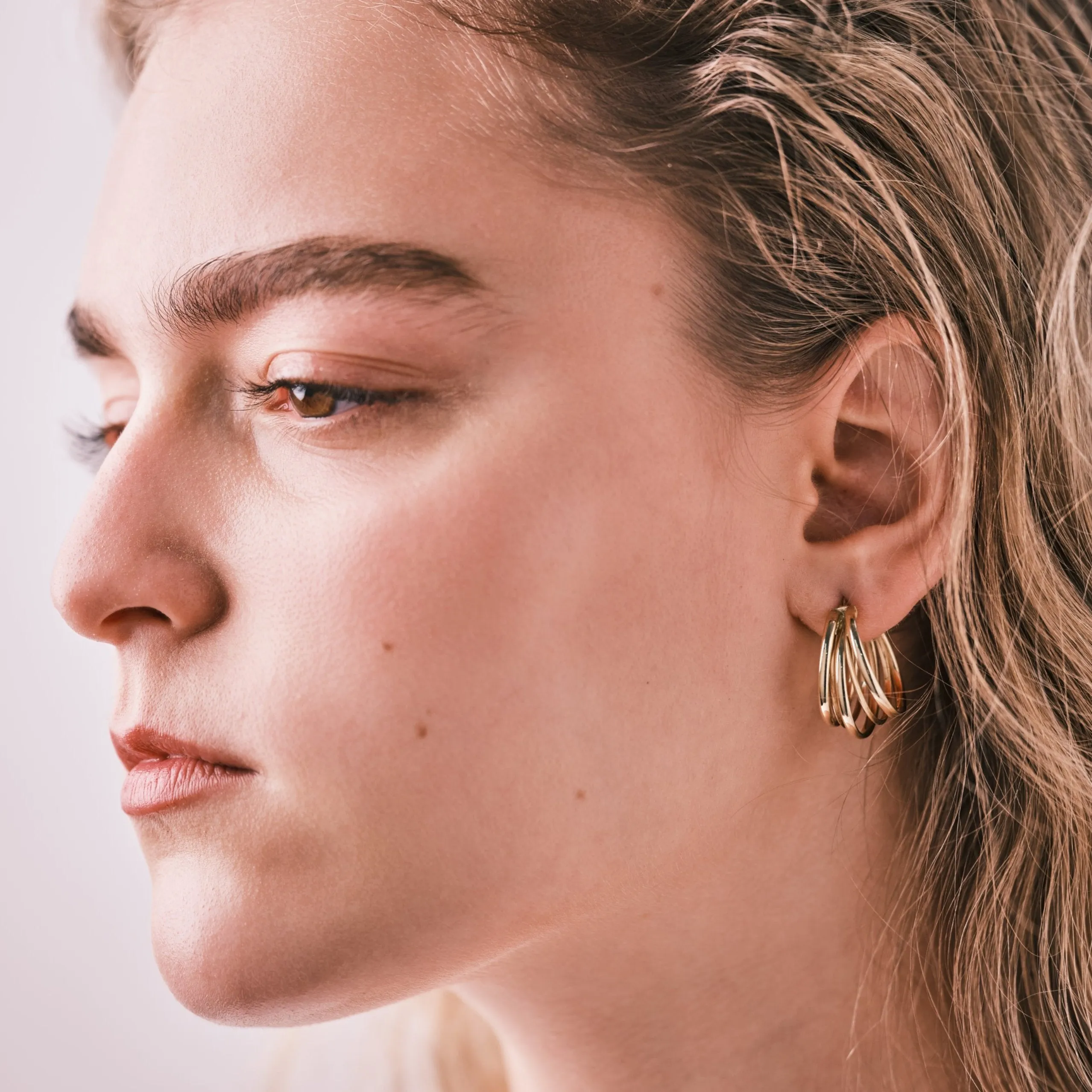 Erica gold hoop earring