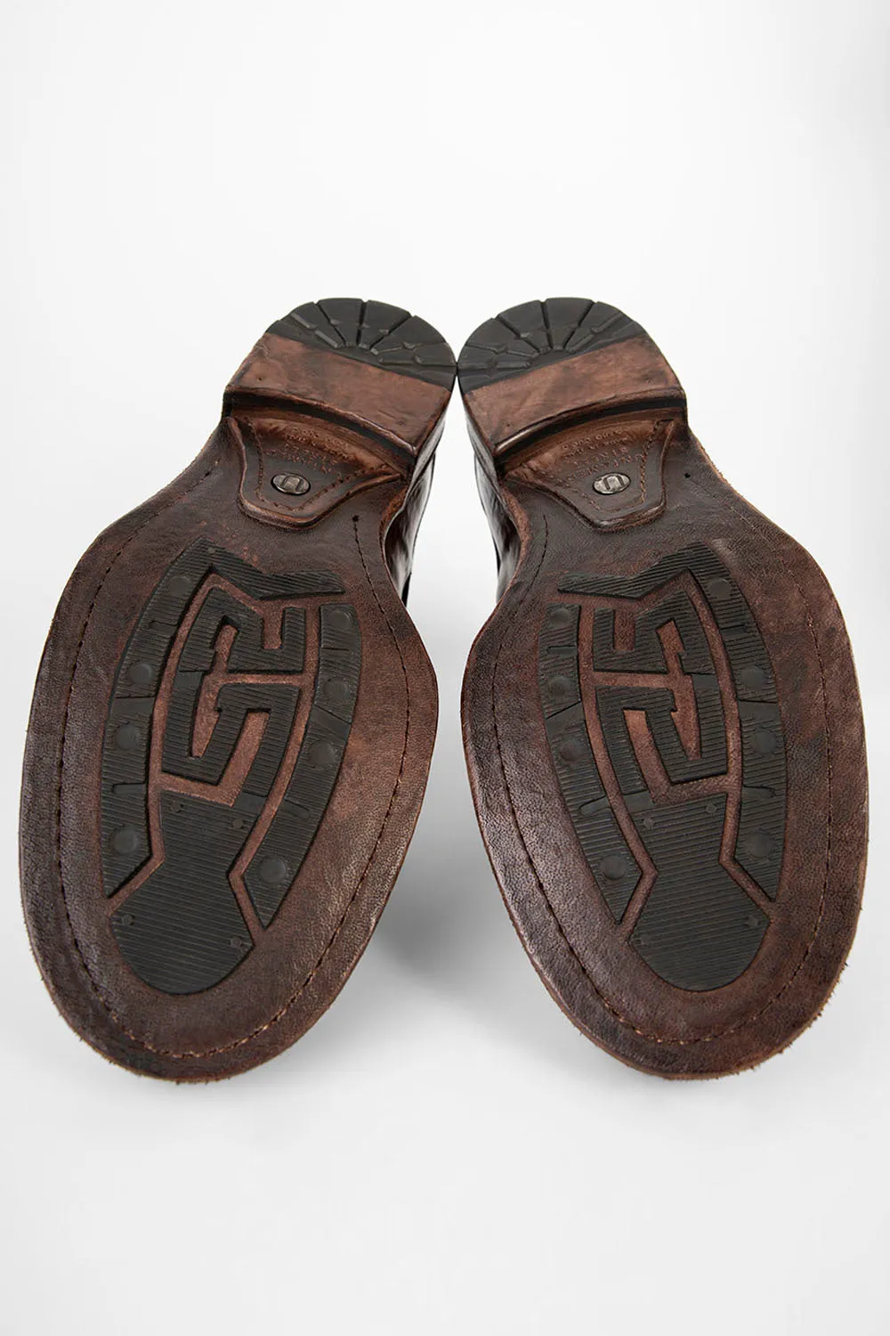 EYTON raw-timber derby shoes.