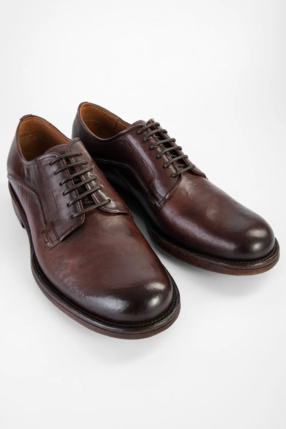 EYTON raw-timber derby shoes.