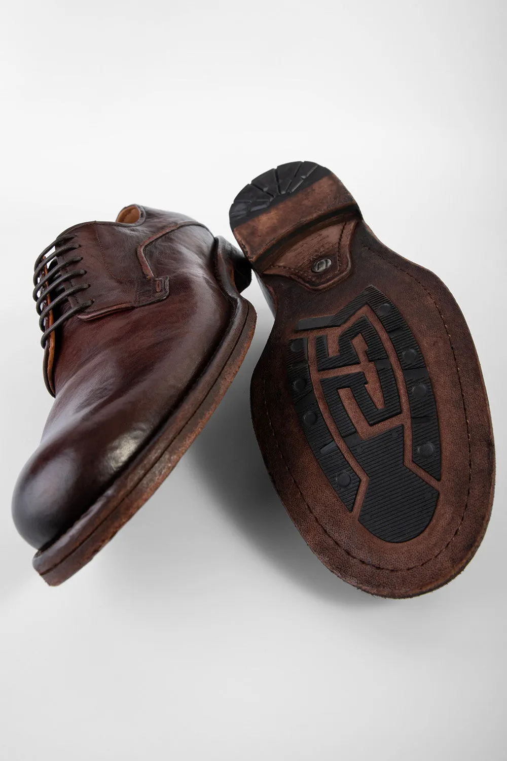 EYTON raw-timber derby shoes.