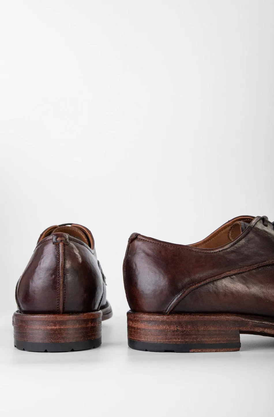 EYTON raw-timber derby shoes.