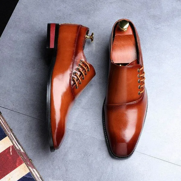 Fashion Classic Leather Business Dress Men Oxfords Shoes